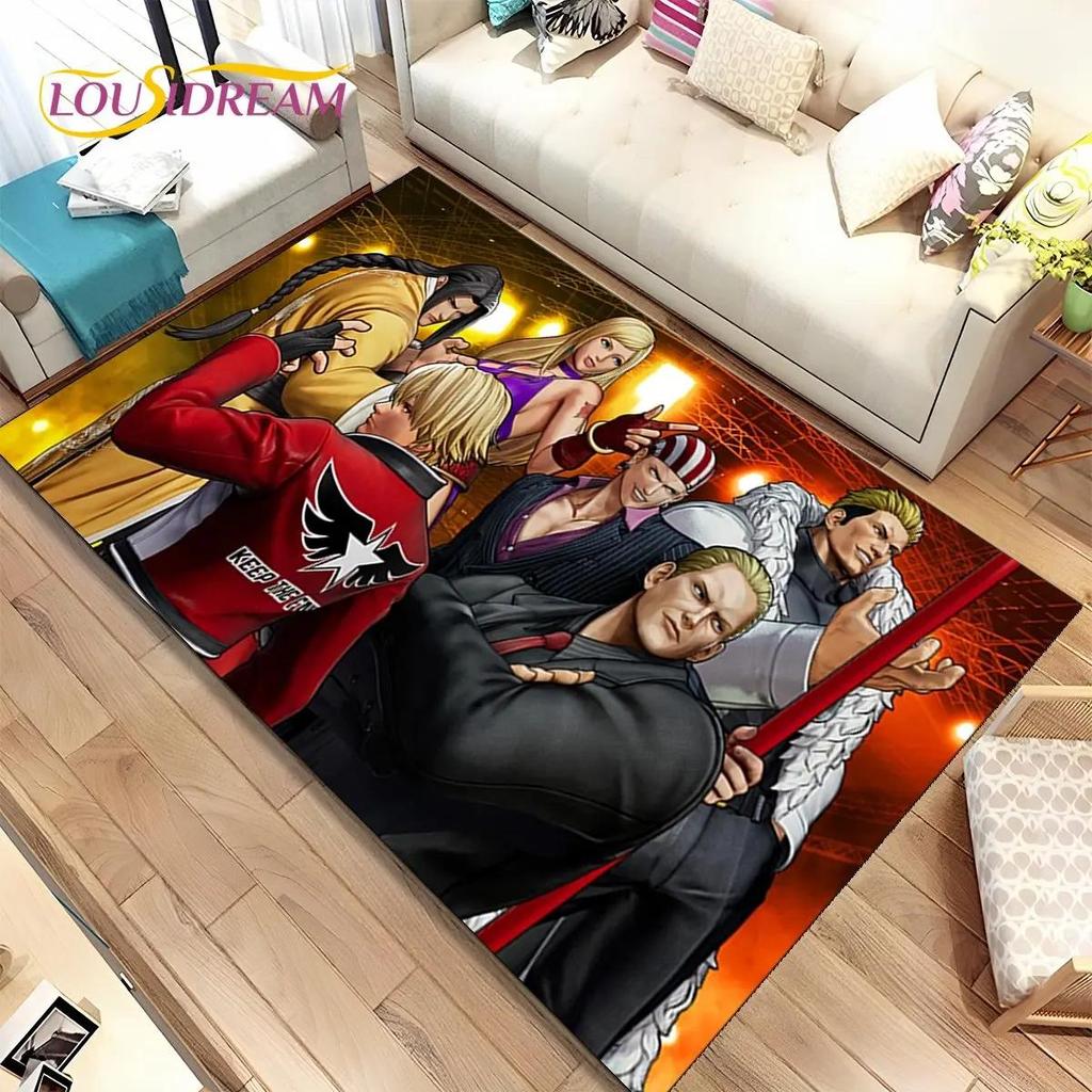 3D ковер King of Fighters Ретро-игра Геймерская зона, Ковер для дома Гостиной Спальни Дивана Прихожей Декор, Детский нескользящий коврик