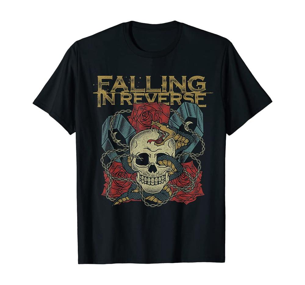 Falling In Reverse pink Lips Band Album black Men all size Shirt D1158 Unisex T-Shirt