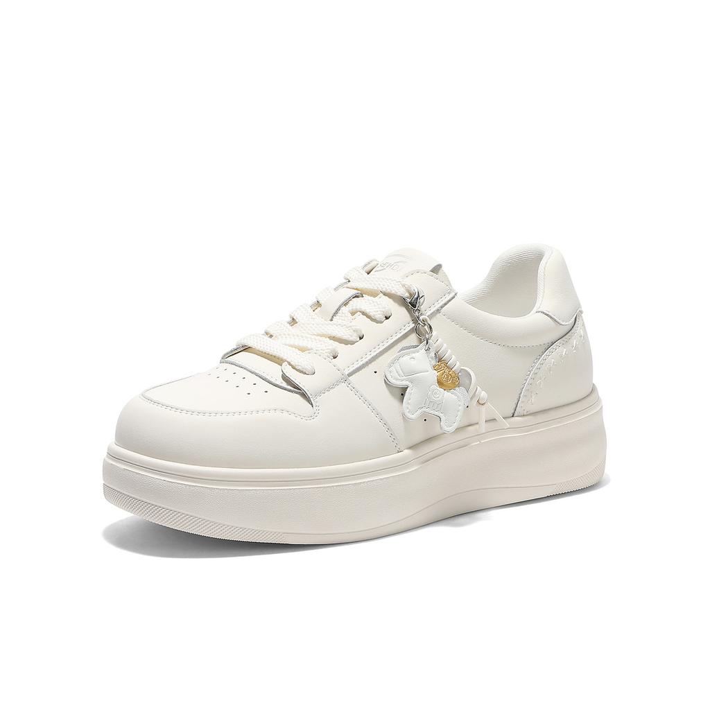 Senda Little White Shoes for Women 2026 Spring New Pony Outdoor Thick soled Casual Board Shoes