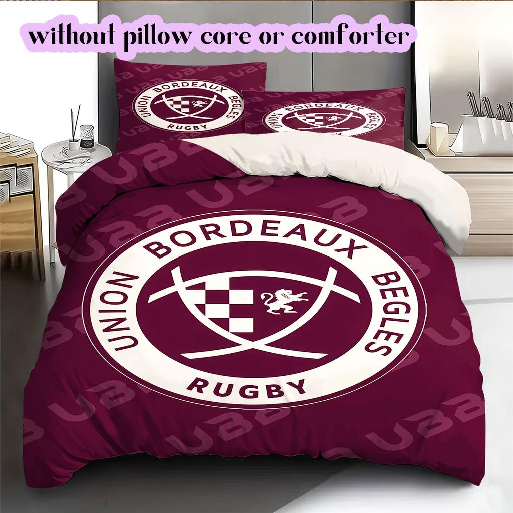 Union Bordeaux Bègles Pattern Bedding,Quilt Set Quilt Cover Pillowcase Home Birthday Gift (1*duvet cover+2*pillowcase,without core)