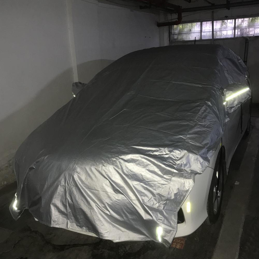 Двухслойный полуверхний чехол для защиты от снега на зиму, универсальный, подходит для седана, универсала, автомобиля, водонепроницаемый, защита от непогоды на открытом воздухе