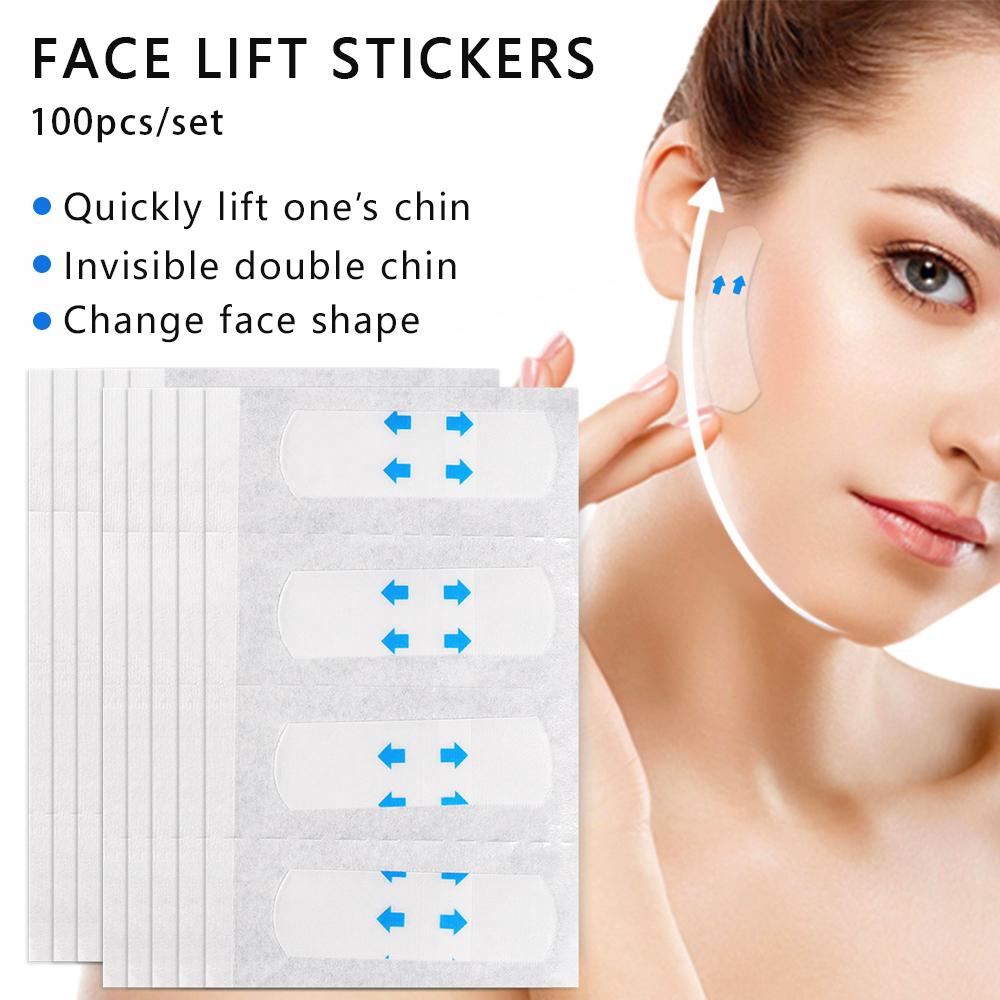 100pcs Durable New Beauty Tira Thin Face Patche Lifting Face Stickers Lift Tools Invisible
