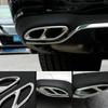 2Pcs Car Rear Dual Exhaust Pipe Cover Trim Chrome Car Exterior Accessories For Mercedes Benz C Class W205 C205 A205 S205