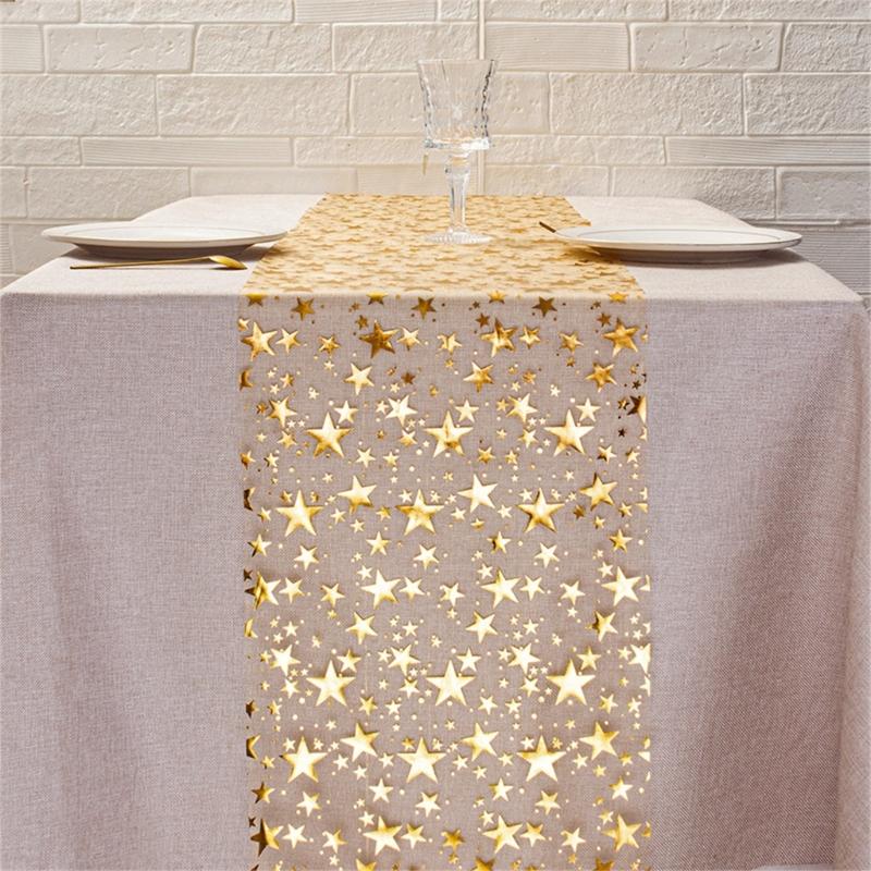 Gold Star Designs 5M Table Cover Polyester Fabric for Wedding Birthday Party and Holiday Table Setting Decoration