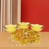Citrine Glass Gold Ingot Ornament: Wedding Gift & Home Decoration