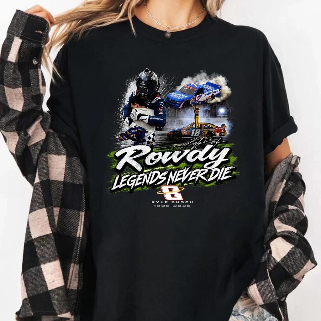 RIP Rowdy Kyle Busch 1985-2026 Memorial T-Shirt Number 8 Racing Unisex Tee