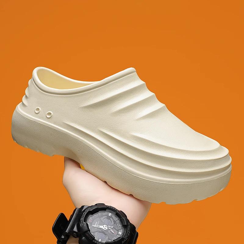 Fashion Chef Shoes Anti Slip and Oil Proof Work Shoes Lazy Slippers Casual Trendy Slipper One Step Fashion Garden Shoes For Beach Summer