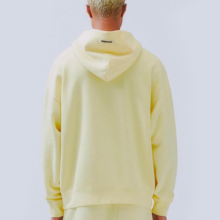 Fear of God Essentials FW19 пуловер с капюшоном унисекс толстовки желтый 0192250500095070