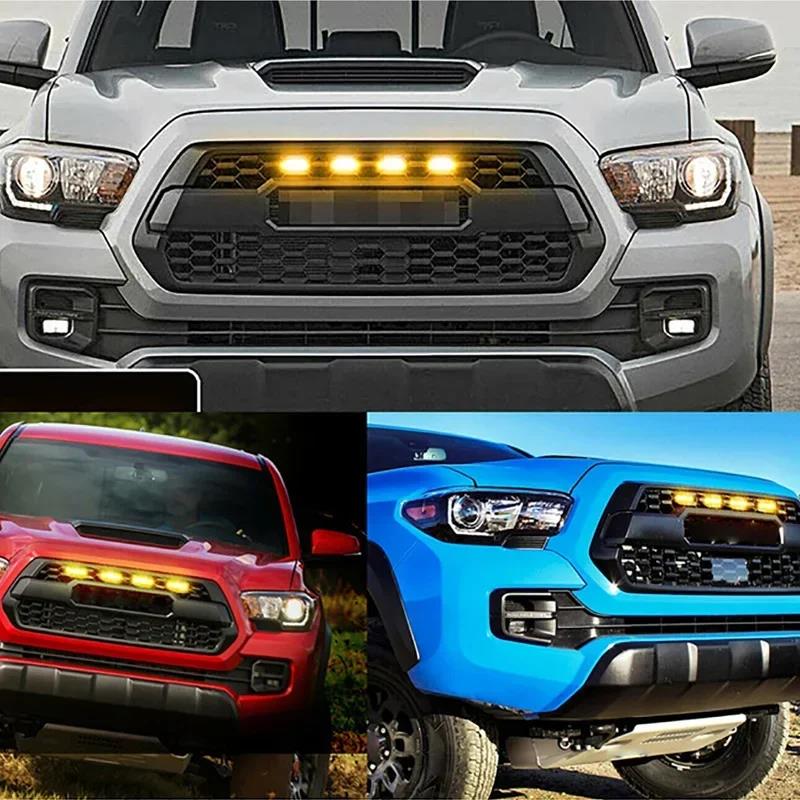 Universal LED Car Lights Front LED Grille Lights With Harness Eagle Eye Lamp For Pickup Off-Road SUV Ford Toyota Car Accessories Neon Lights 4