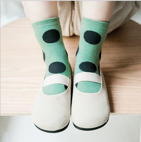 5 Pairs Kids Polka Dot Socks For Boys Girls Age 1-12 Years Old Fashionable Comfortable Cotton Children Socks