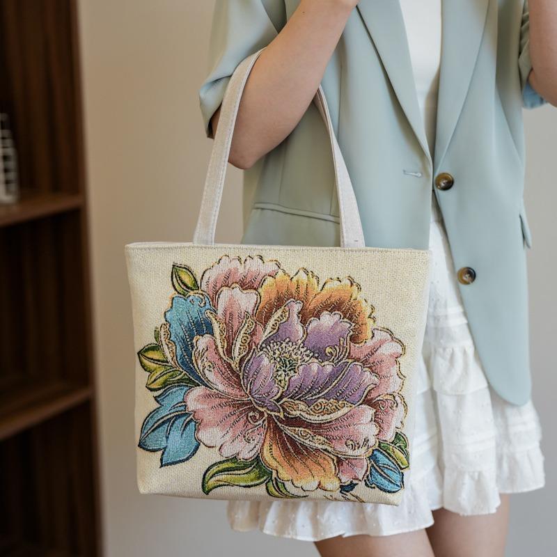 Ретро простой классический стиль национальный цветок золотая шелковая вышивка ручной работы сумка для мелочи косметичка сумка для мобильного телефона