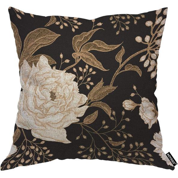 AOYEGO Persian Carpet Tribal Pattern Throw Pillow Cover Persian Embossing Ethnic Geometric Chaotic Diamond Grid Zigzag Pillow Case 18x18 Inch