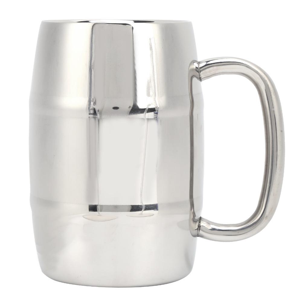 Whiskey Barrel Stainless Steel Coffee Mug Insulated Coffee Mug Indoors and Outdoors
