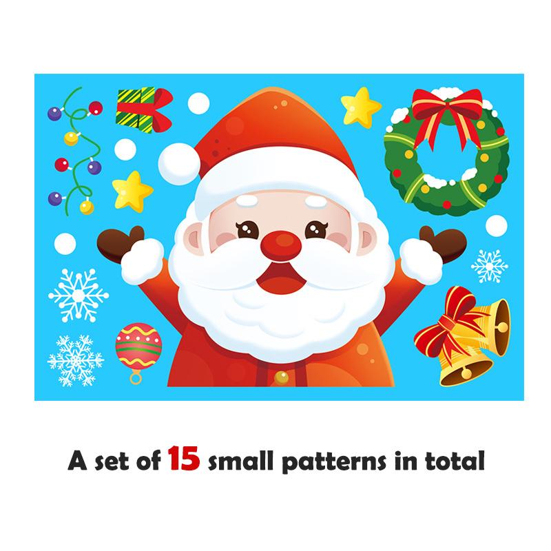 1 комплект рождественских электростатических наклеек на окна в виде снежинок для детской комнаты, рождественские украшения, наклейки на новогодние обои