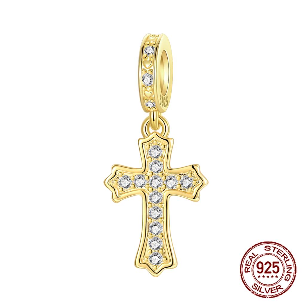 Copper Golden Series Compass Whistle Virgin Mary Dangle Charms Beads Pendant Fit Bracelet Necklace Diy Jewelry Gift