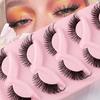 5 Pairs Cat Eye Lashes Natural 3D Effect Easy To Use Charming Dense Curly Simulated Makeup Fake Eyelashes