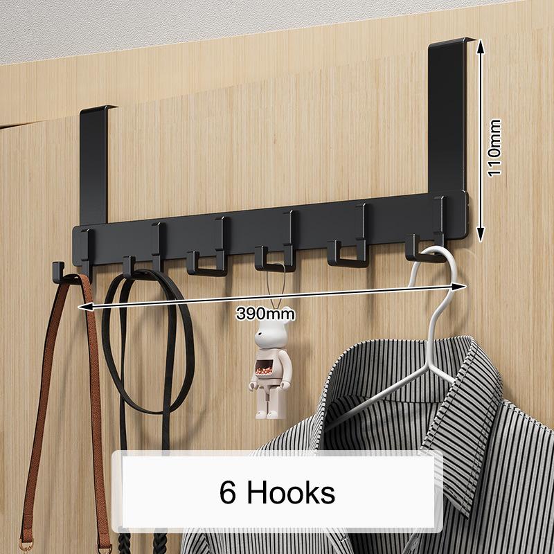 Крючки над дверью, 6 крючков, одежда, пальто, шляпа, вешалка для полотенец, органайзер для дома, ванной комнаты, держатель для кухонных принадлежностей