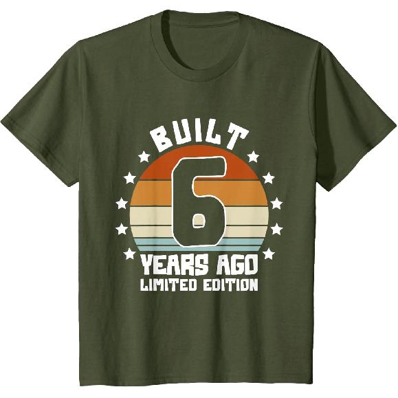 Vintage 2020 6yr 6th Birthday Gifts Boys Girls 6 Year Old T-Shirt