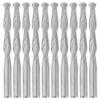 10pcs 2 Flute Spiral Router Bit for Wood CNC End Mill Tungsten Milling Cutter 3.175*22mm