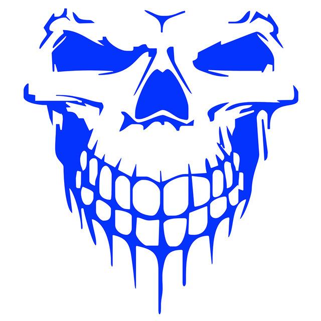 Наклейка на автомобиль Съемная Водонепроницаемая Цветная Лазерная 3D Череп Виниловая ПЭТ Наклейка Наклейка Авто Внешний Стайлинг Декоративные Аксессуары