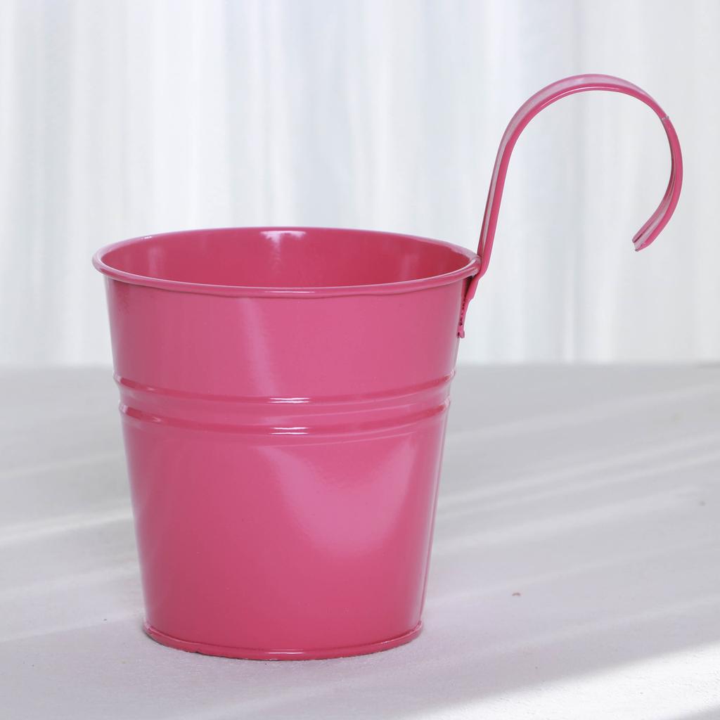 Hanging Planter Flower Holders with Detachable Hooks for Indoor Outdoor Garden Balcony Fence Railing Decoration