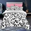 Love Heart Valentine's Day 3D Duvet Cover Bedding Set Comforter Linen Pillowcases Wedding Decor For Couples Twin King Queen