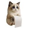 Cat Toilet Paper Holder Wall-Mounted Toilet Roll Holder Bathroom Kitchen Loo Roll Organizer for Cat Lovers Housewarming Gift