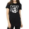 Disney Womens/Ladies Mickey Mouse NY Kicking Cotton Boyfriend T-Shirt