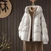Зимняя Новая Модель Короткая Повседневная Хлопковая Куртка с Капюшоном для Женщин с Чувством Дизайна и Утеплением
