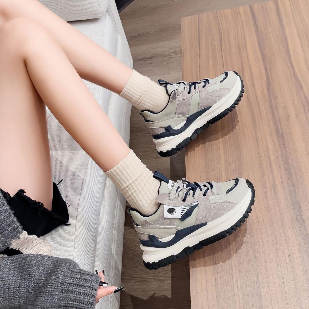 Модные весенне-осенние туфли-поп-кроссовки женские Ins Tide легкие толстые высокие повседневные спортивные туфли A Gump