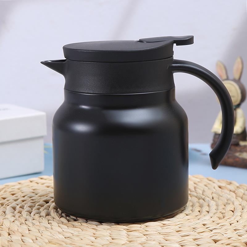 Чайник большой емкости из нержавеющей стали 304, бытовой чайник для бизнеса, двойной вакуумный кофейник с ручкой