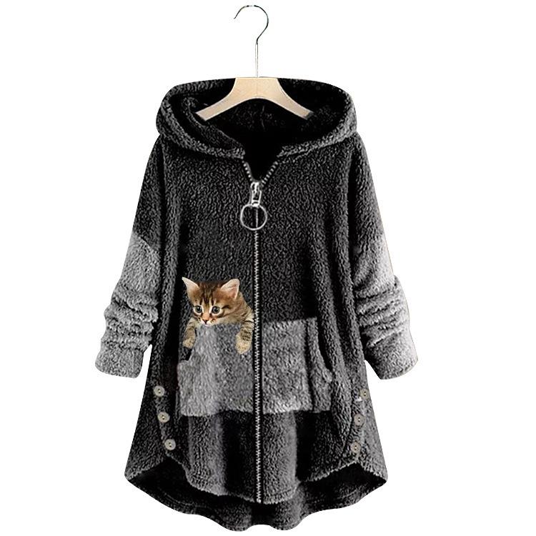 Spring & Autumn European/American Fashion Women's Loose Plush Hoodie
