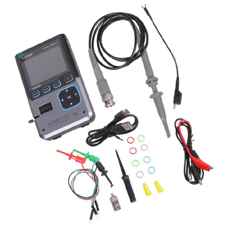 DSO-TC4 Digital Oscilloscope integrate Transistors, Diode,Capacitors Testing for DIY Electronics Projects with Test Hook
