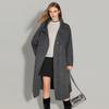 Women's Mid-Length Stand Collar Yak Down Wool Coat