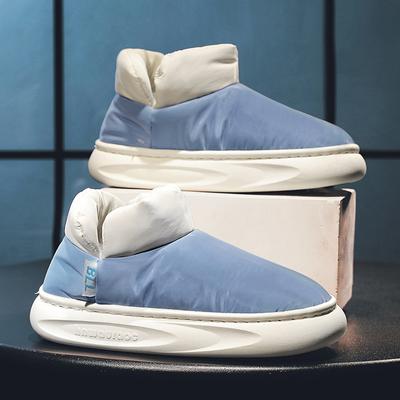 YRZL зимние женские хлопковые тапочки теплые домашние тапочки удобные зимние сапоги для женщин толстая парная обувь повседневная мужская обувь без застежек