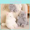 Adorable Long Haired Cat Plush Doll Soft Stuffed Animal Toy For Girls Birthday Gift