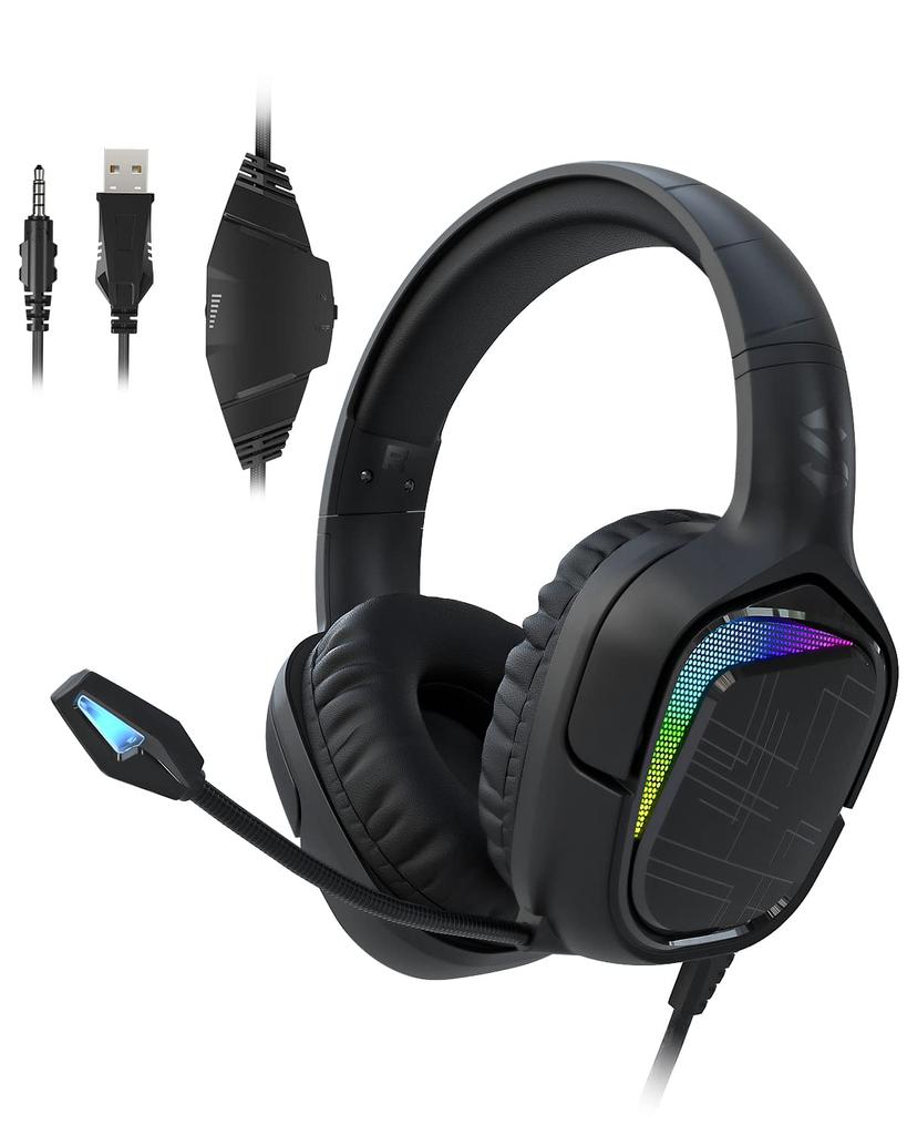 Игровая гарнитура Black Shark X1 RGB для проводного USB LIGHTSYNC 50 мм Динамический драйвер Шумоизоляция Складная с микрофоном Встроенное управление Легкая