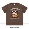 Women's Groundhogs Printed T-Shirt 100% Cotton Oversized Animal Graphic Tees for Men Summer Tops Nature Streetwear