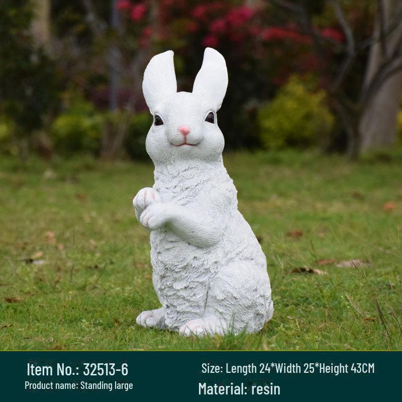 Садовые фигурки кроликов из смолы: Декоративные имитационные животные