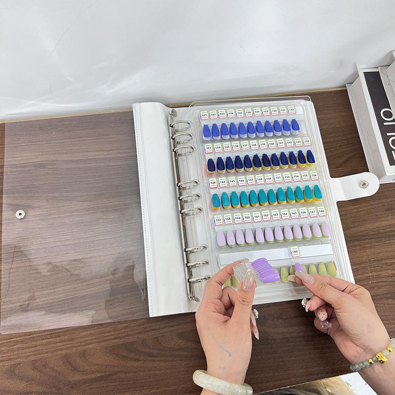 Nail Color Palette Magnetic Acrylic Color Card Book Nail Polish Glue Sample Display Tool Nail Wearing Style Sample Display Board