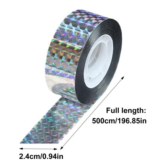 Bird Scare Tape Double Side Reflective Flash Ribbon 50m/80m Bird Repellent Tape Scare Birds Away for House Yard Garden Orchard Patio