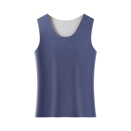 Men Thermal Vest Seamless Tailoring High Elasticity DE Velvet Sanding Technology Heat Generation Tank Tops
