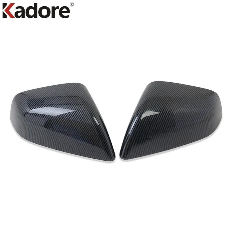 For Tesla Model X 2016 2017 2018 Carbon Fiber Car Rearview Mirror Cover Trim Side Wing Mirrors Cap Accessories
