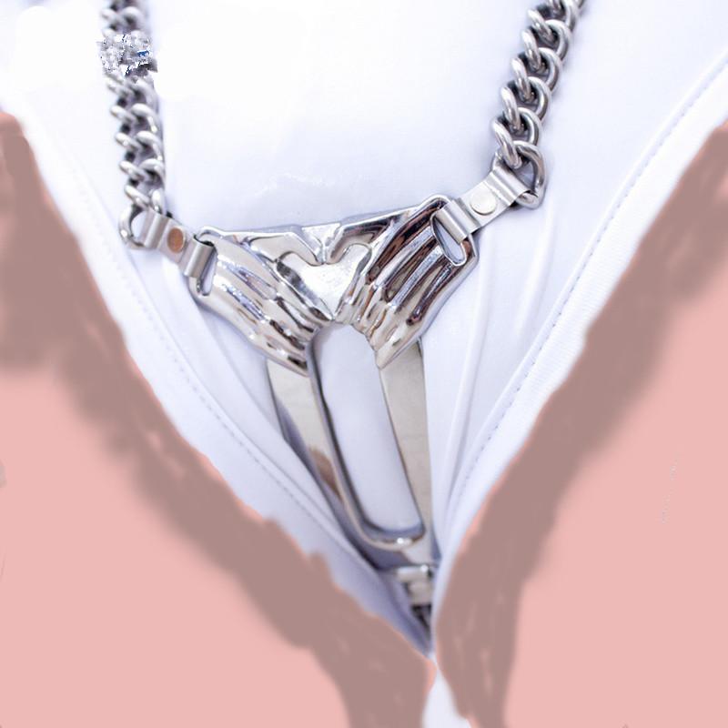 HotX NEW Invisible Chastity Belt Female Pants Adjustable Stainless Steel Chastity Device Bondage Adult Sex Tool for Women