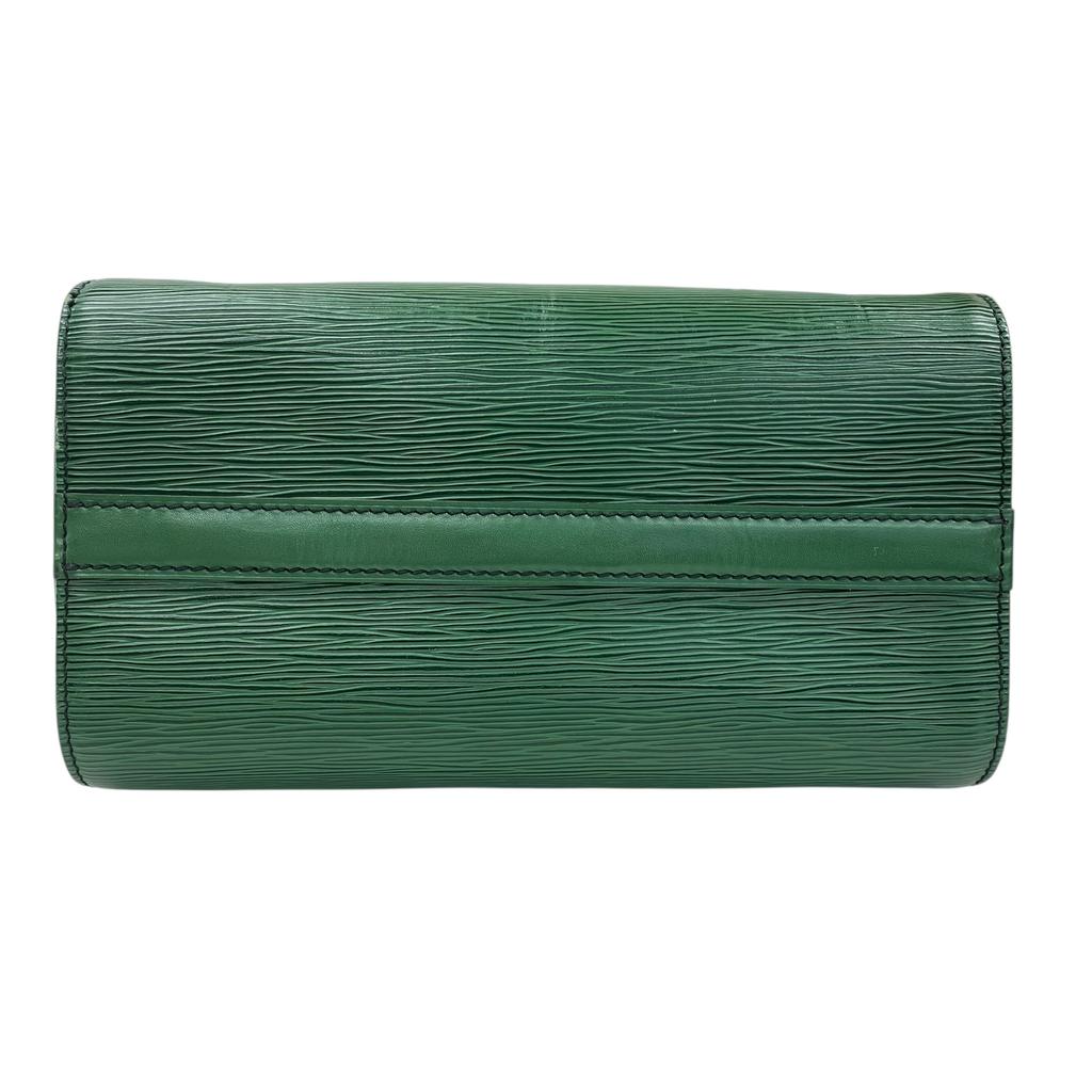 Подержанная сумка Boston Louis Vuitton Epi Speedy 25 M43014 из кожи Epi зеленого цвета, оригинал 1214