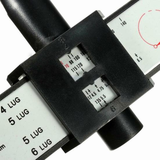 Universal 4 5 6 8 Holes Lug Car Wheel Tyre Spacer Measuring Gauge Meter Tool