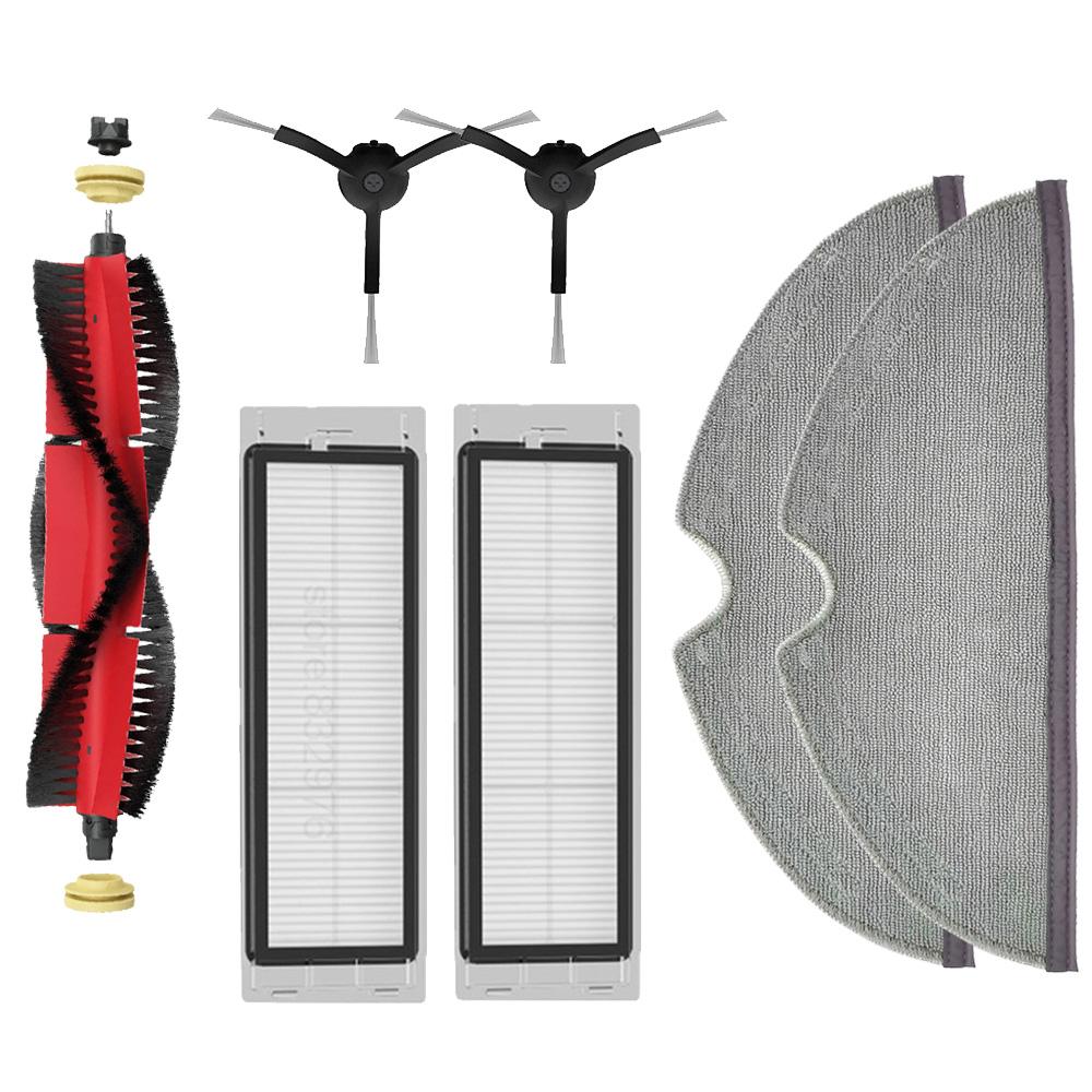 Аксессуары для пылесоса Xiaomi Roborock S5 Max S5 S50 S6 S6 Maxv, запасные части, роликовая щетка, крышка основной щетки, фильтр HEPA, тряпки для швабры