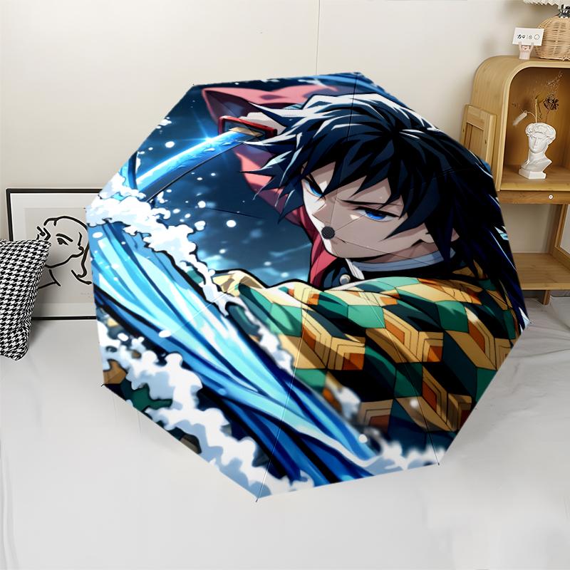 1pc Tomioka Giyuu1 Umbrella, Sun Protection, And UV Shielding. It Has Eight Sturdy Ribs for Outdoor Use And Perfect As a Holiday Gift