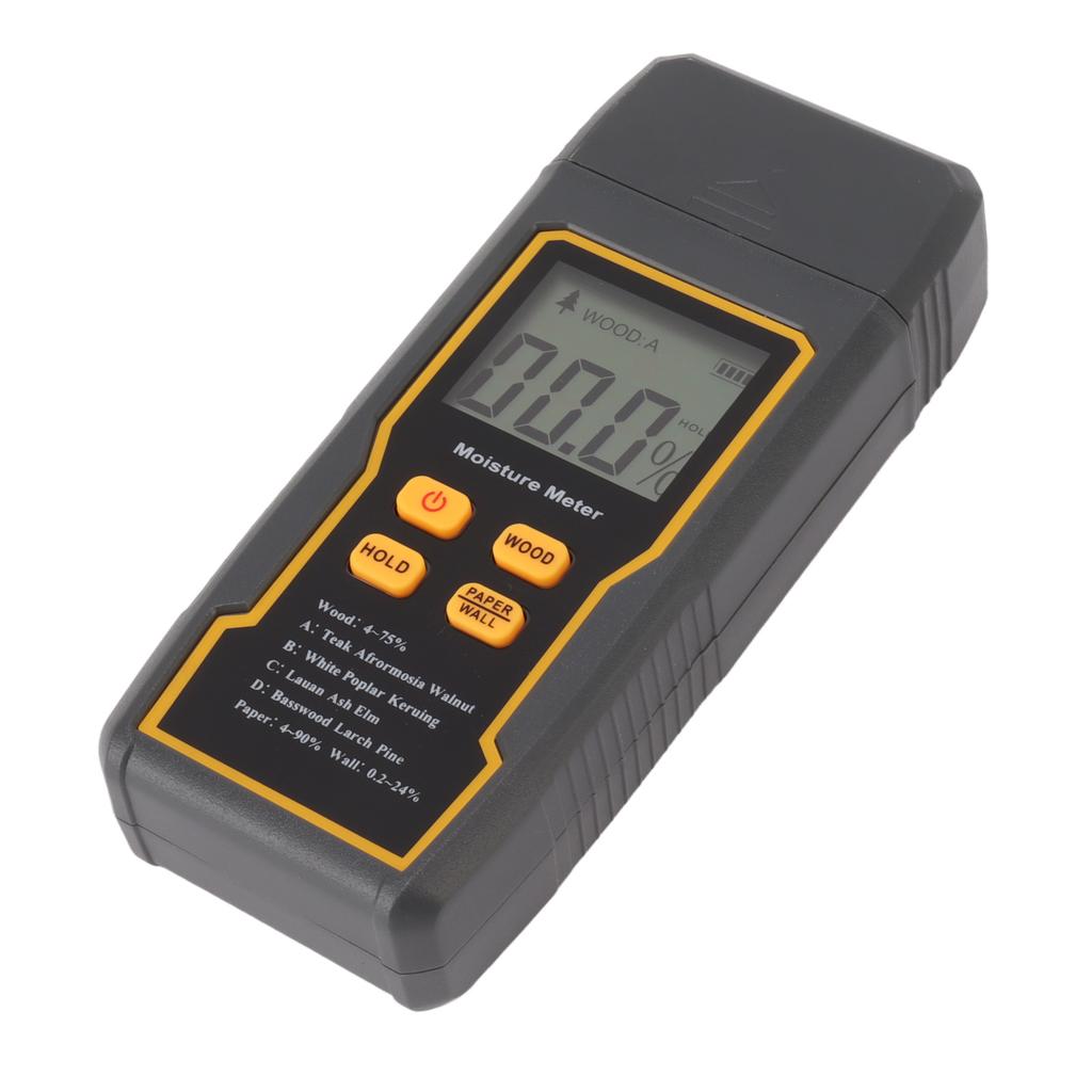 Moisture Detector Multifunctional 4 Modes Digital Moisture Meter with LCD Display for Wood Wall Building Material