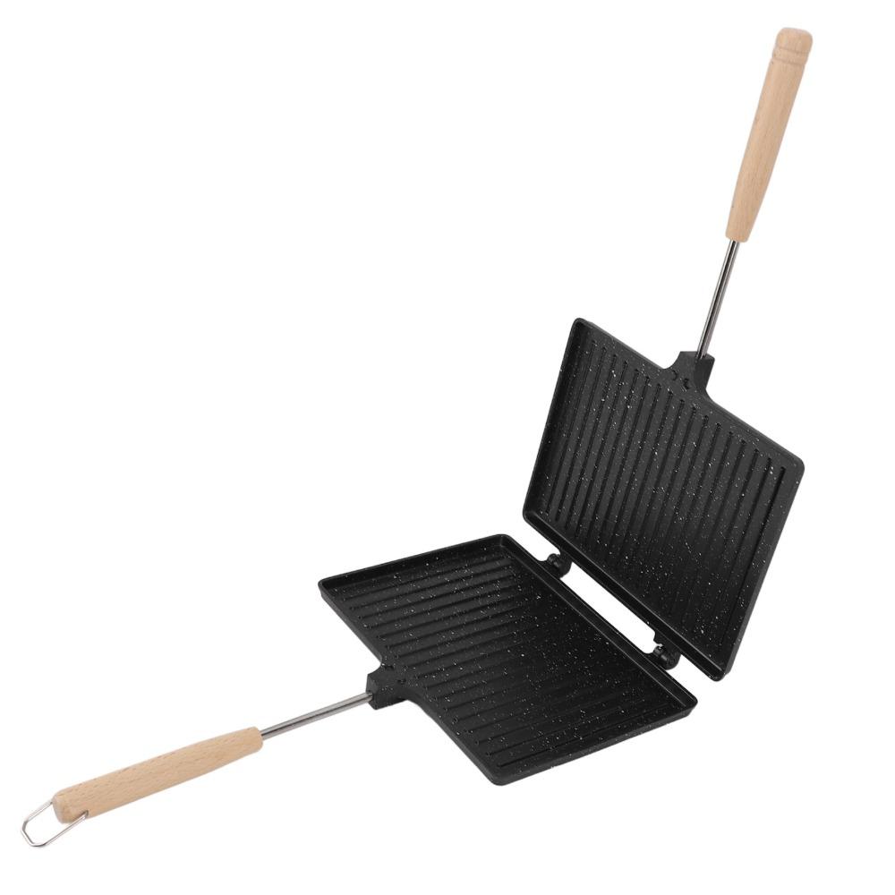 Double Sided Sandwich Maker Aluminum Hand Toaster Multipurpose Sandwich Toaster  Home Breakfast